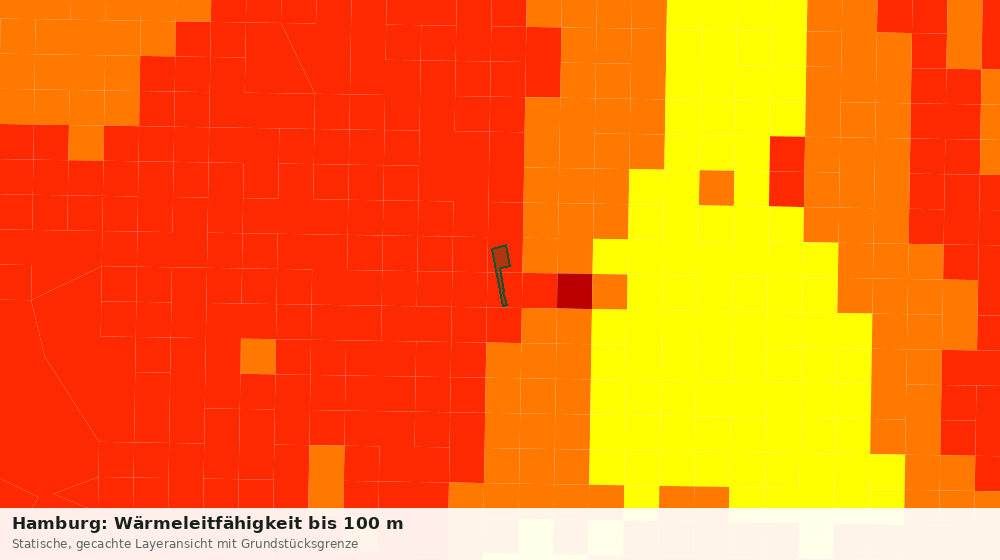 Statische Kartenansicht: Hamburg: Wärmeleitfähigkeit bis 100 m
