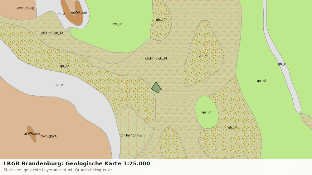Statische Kartenansicht: LBGR Brandenburg: Geologische Karte 1:25.000