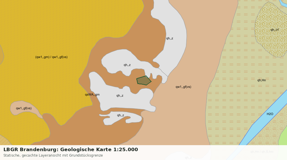 Statische Kartenansicht: LBGR Brandenburg: Geologische Karte 1:25.000