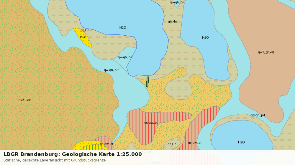 Statische Kartenansicht: LBGR Brandenburg: Geologische Karte 1:25.000