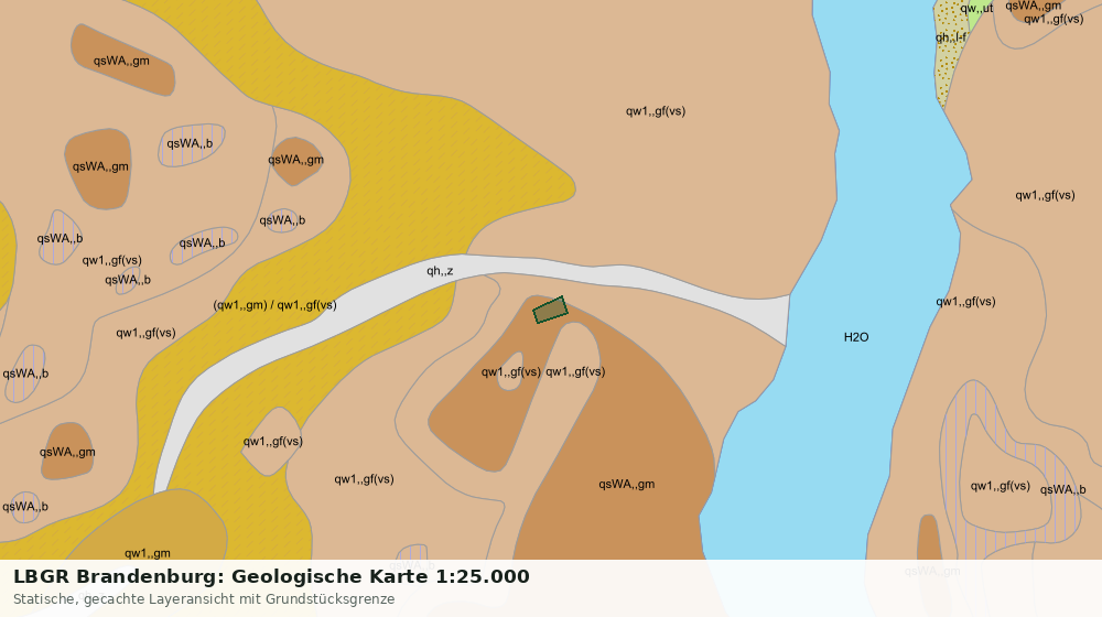 Statische Kartenansicht: LBGR Brandenburg: Geologische Karte 1:25.000