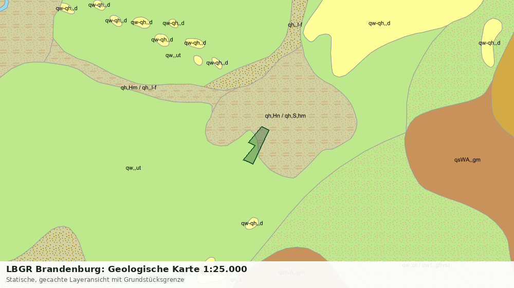 Statische Kartenansicht: LBGR Brandenburg: Geologische Karte 1:25.000