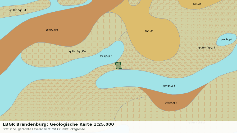 Statische Kartenansicht: LBGR Brandenburg: Geologische Karte 1:25.000