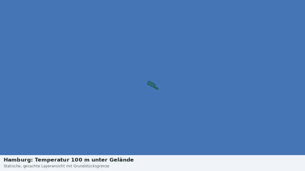Statische Kartenansicht: Hamburg: Temperatur 100 m unter Gelände