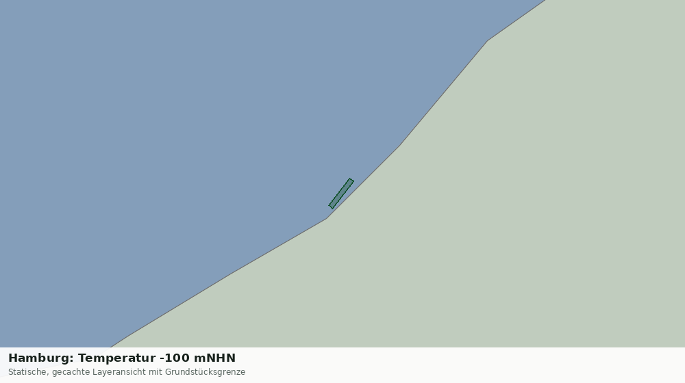 Statische Kartenansicht: Hamburg: Temperatur -100 mNHN