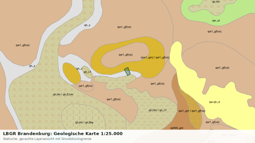 Statische Kartenansicht: LBGR Brandenburg: Geologische Karte 1:25.000
