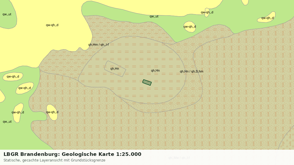 Statische Kartenansicht: LBGR Brandenburg: Geologische Karte 1:25.000