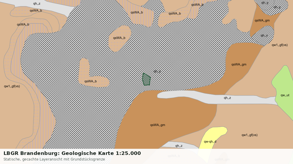 Statische Kartenansicht: LBGR Brandenburg: Geologische Karte 1:25.000