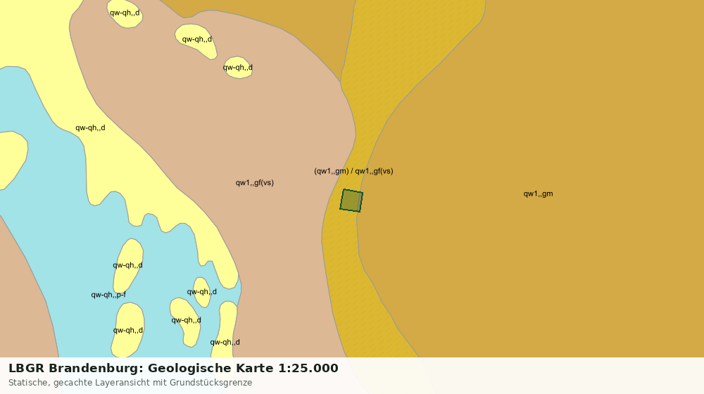 Statische Kartenansicht: LBGR Brandenburg: Geologische Karte 1:25.000