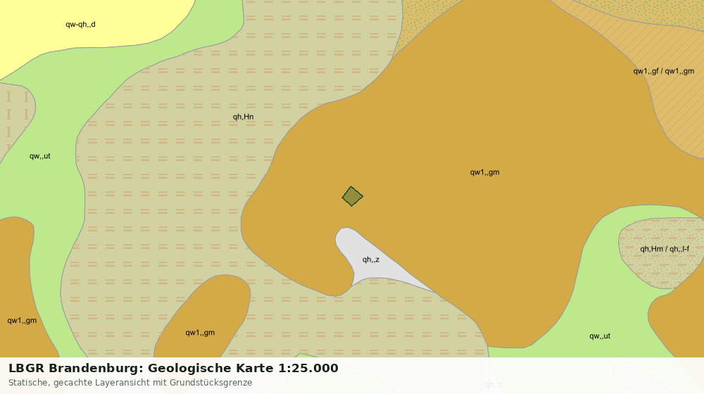 Statische Kartenansicht: LBGR Brandenburg: Geologische Karte 1:25.000