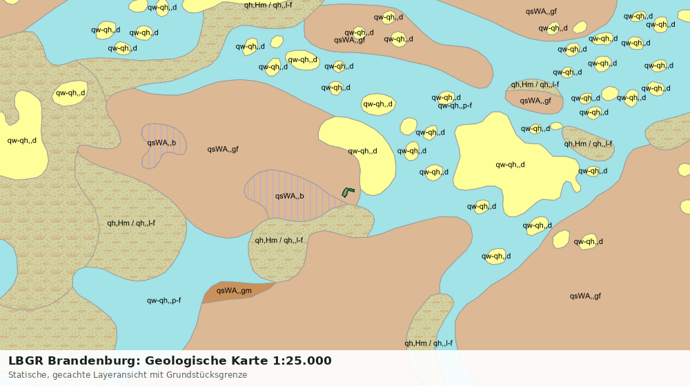 Statische Kartenansicht: LBGR Brandenburg: Geologische Karte 1:25.000