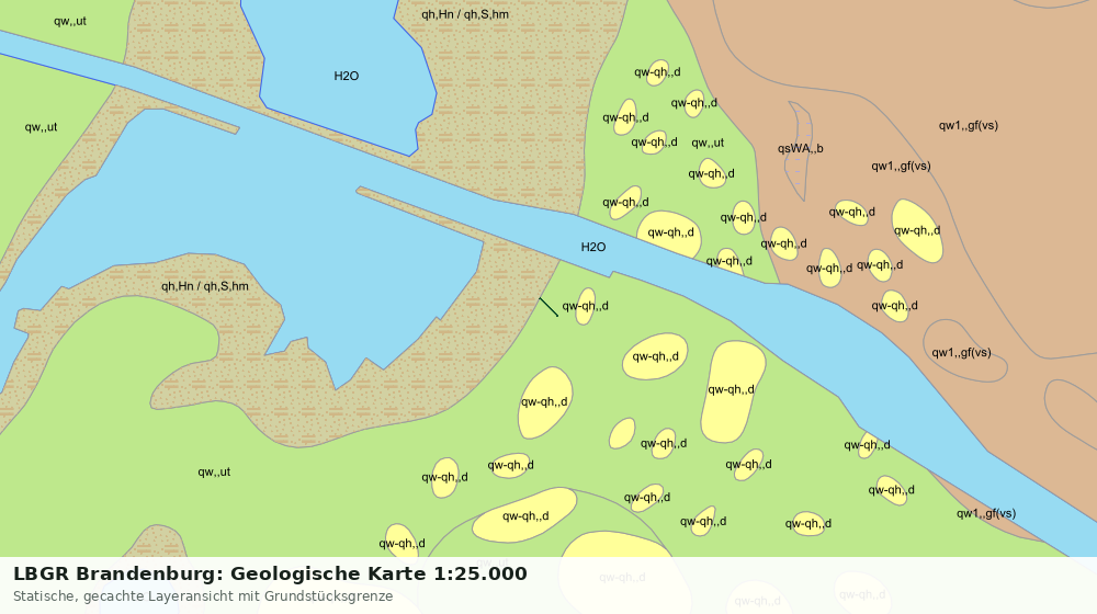 Statische Kartenansicht: LBGR Brandenburg: Geologische Karte 1:25.000