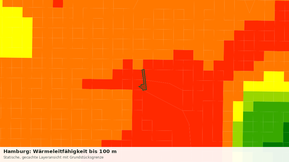 Statische Kartenansicht: Hamburg: Wärmeleitfähigkeit bis 100 m