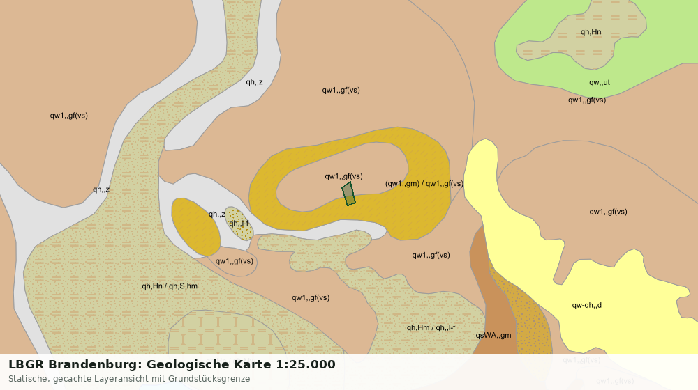 Statische Kartenansicht: LBGR Brandenburg: Geologische Karte 1:25.000