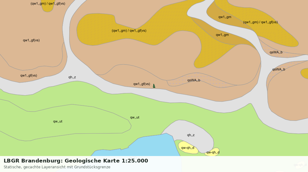 Statische Kartenansicht: LBGR Brandenburg: Geologische Karte 1:25.000