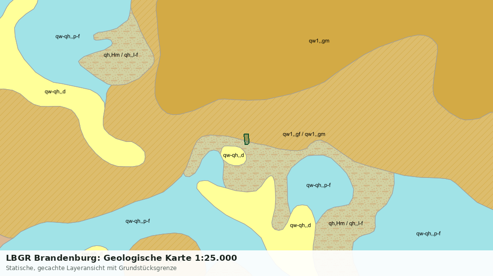 Statische Kartenansicht: LBGR Brandenburg: Geologische Karte 1:25.000