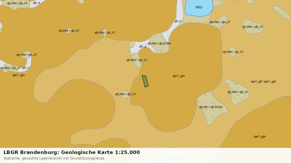 Statische Kartenansicht: LBGR Brandenburg: Geologische Karte 1:25.000