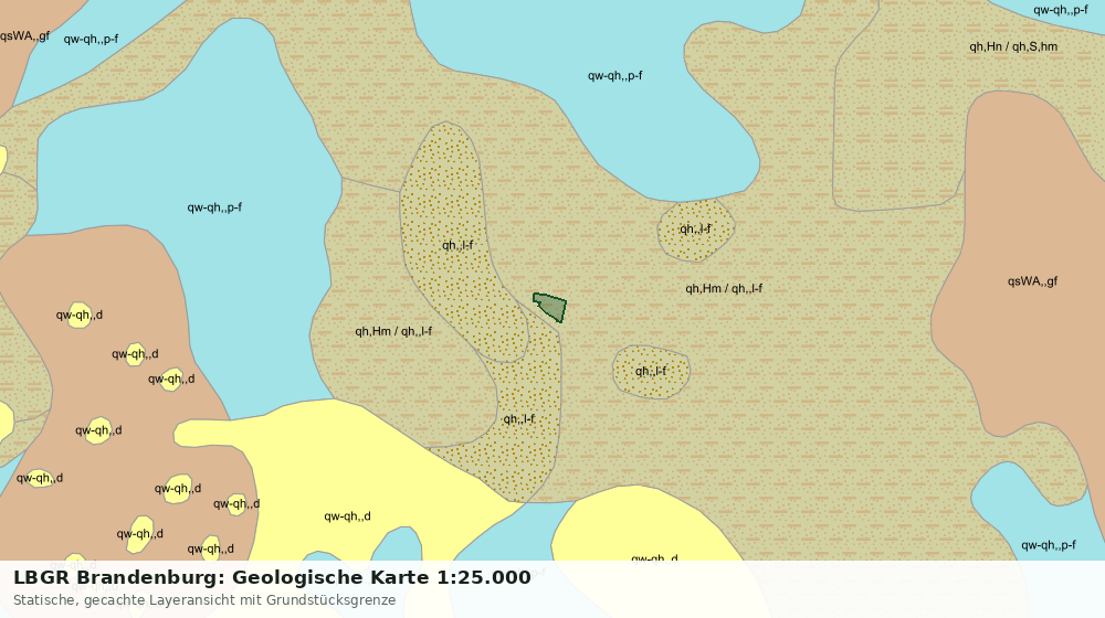 Statische Kartenansicht: LBGR Brandenburg: Geologische Karte 1:25.000