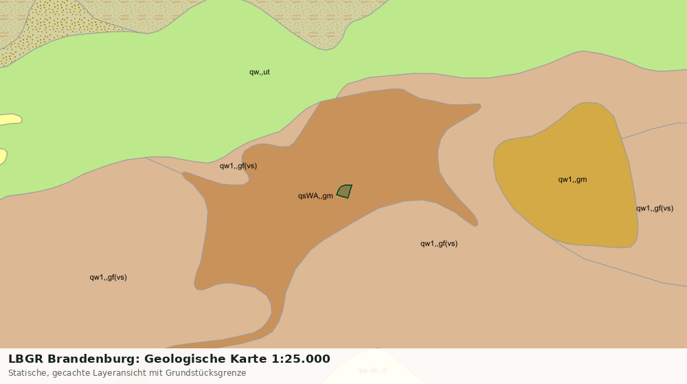 Statische Kartenansicht: LBGR Brandenburg: Geologische Karte 1:25.000