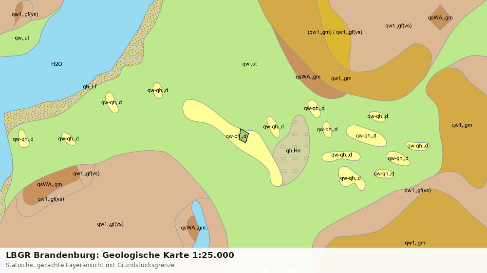 Statische Kartenansicht: LBGR Brandenburg: Geologische Karte 1:25.000