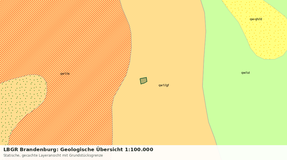 Statische Kartenansicht: LBGR Brandenburg: Geologische Übersicht 1:100.000