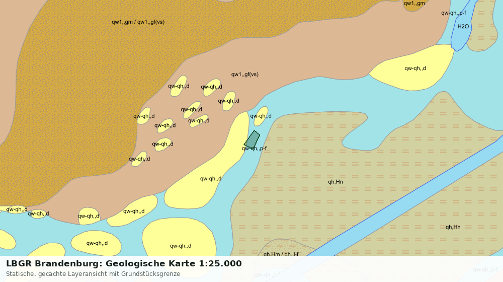 Statische Kartenansicht: LBGR Brandenburg: Geologische Karte 1:25.000