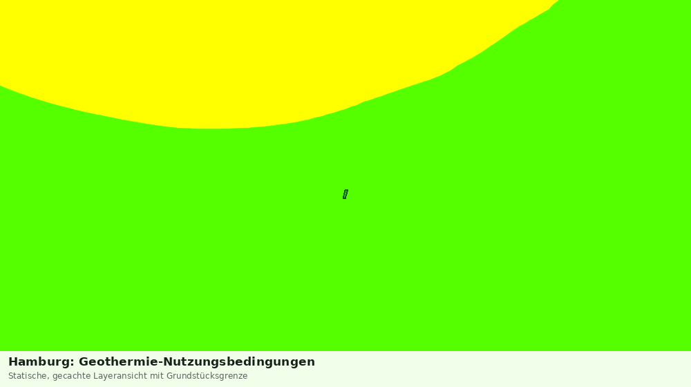 Statische Kartenansicht: Hamburg: Geothermie-Nutzungsbedingungen