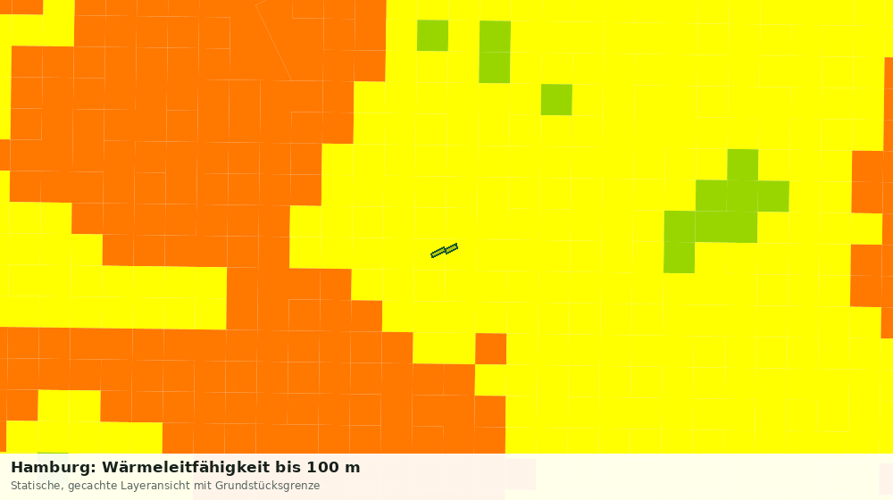 Statische Kartenansicht: Hamburg: Wärmeleitfähigkeit bis 100 m