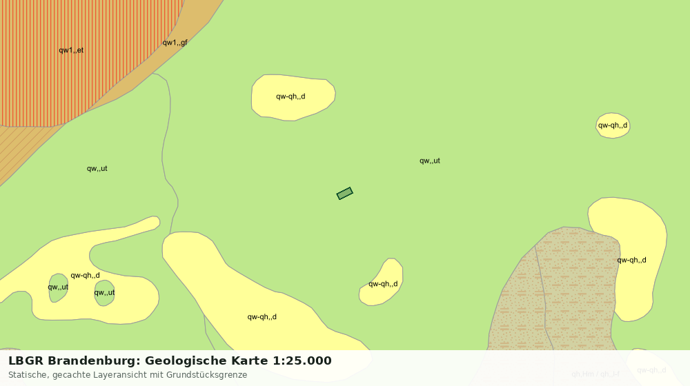 Statische Kartenansicht: LBGR Brandenburg: Geologische Karte 1:25.000
