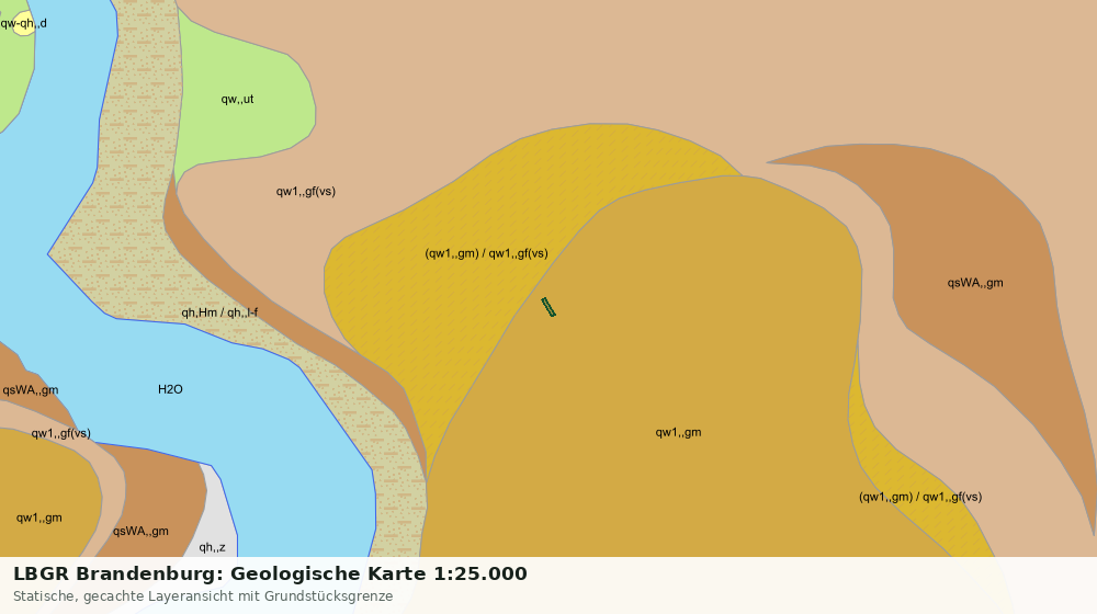 Statische Kartenansicht: LBGR Brandenburg: Geologische Karte 1:25.000