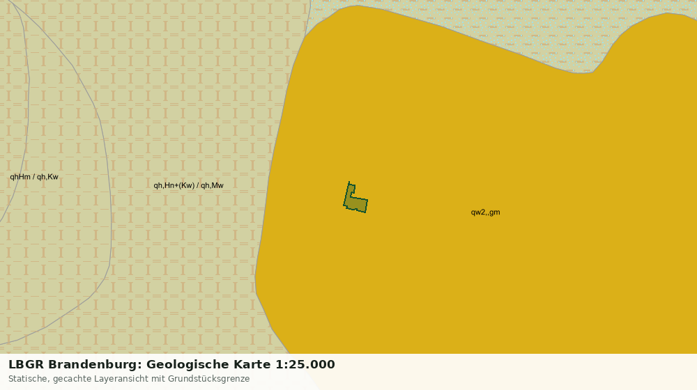 Statische Kartenansicht: LBGR Brandenburg: Geologische Karte 1:25.000