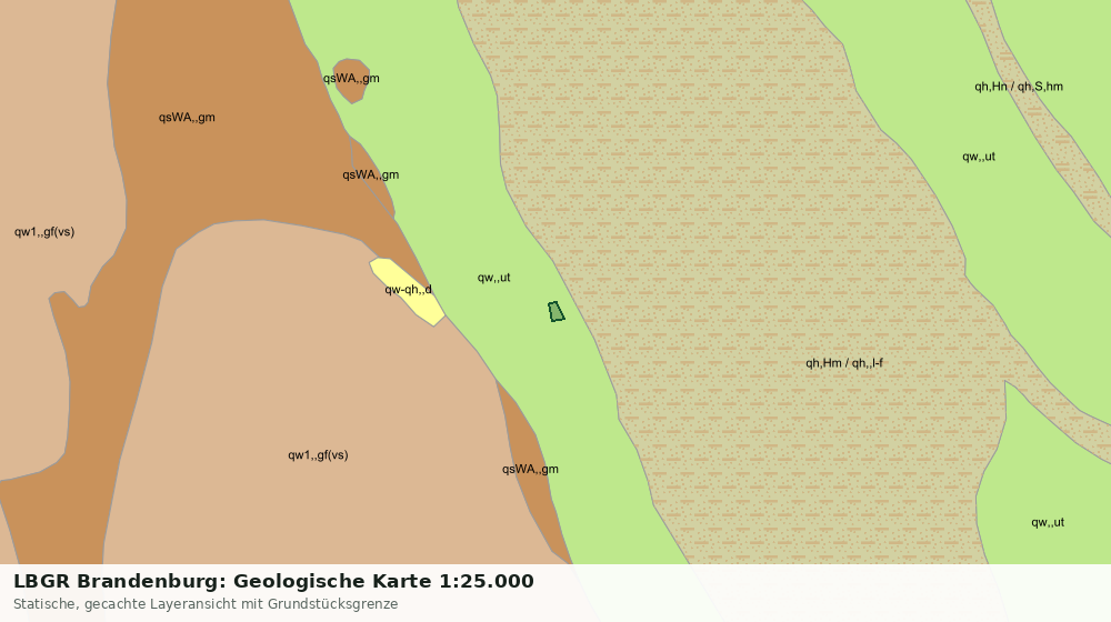 Statische Kartenansicht: LBGR Brandenburg: Geologische Karte 1:25.000