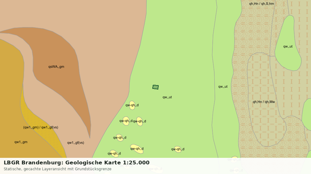 Statische Kartenansicht: LBGR Brandenburg: Geologische Karte 1:25.000