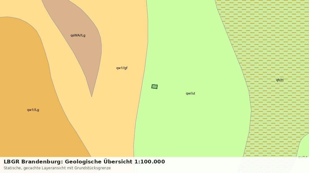 Statische Kartenansicht: LBGR Brandenburg: Geologische Übersicht 1:100.000