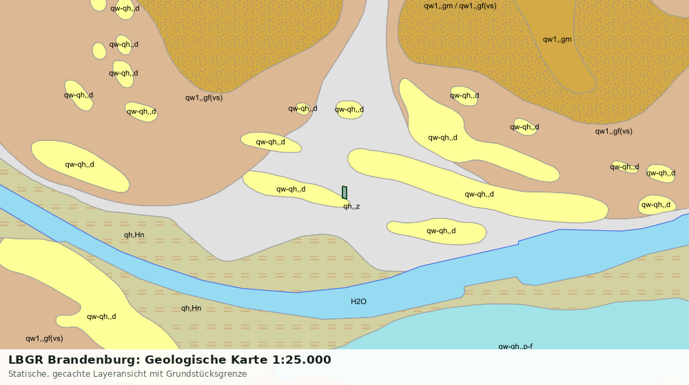 Statische Kartenansicht: LBGR Brandenburg: Geologische Karte 1:25.000