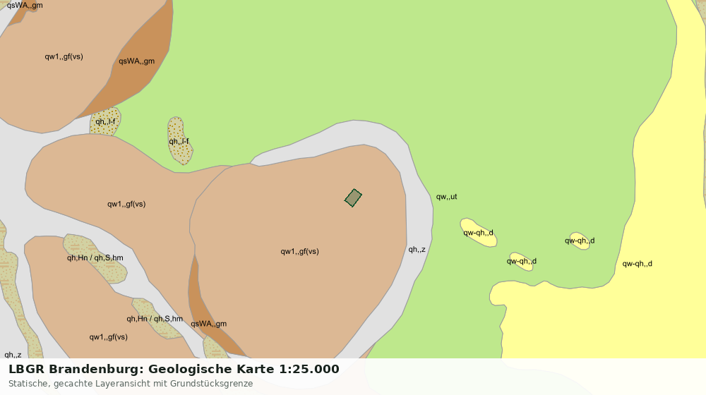 Statische Kartenansicht: LBGR Brandenburg: Geologische Karte 1:25.000