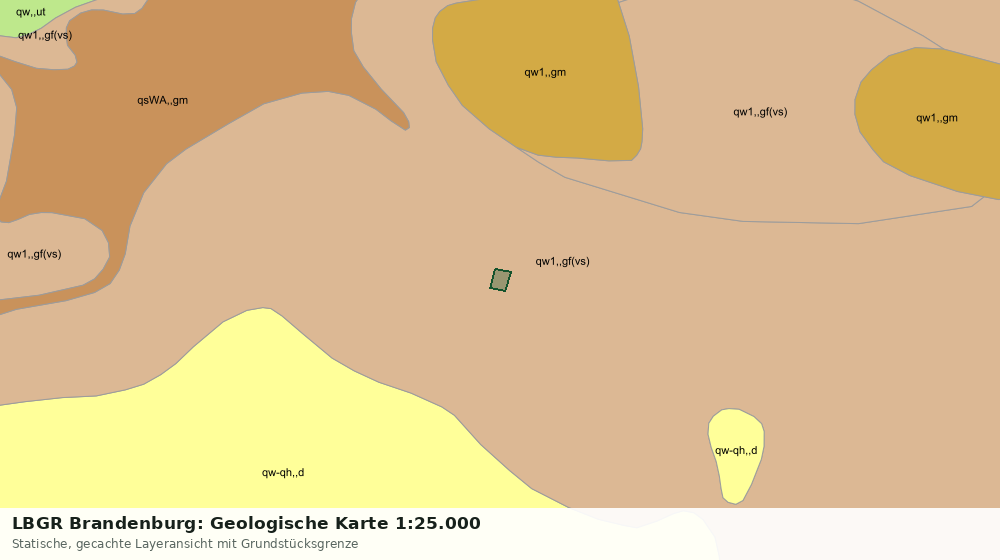 Statische Kartenansicht: LBGR Brandenburg: Geologische Karte 1:25.000
