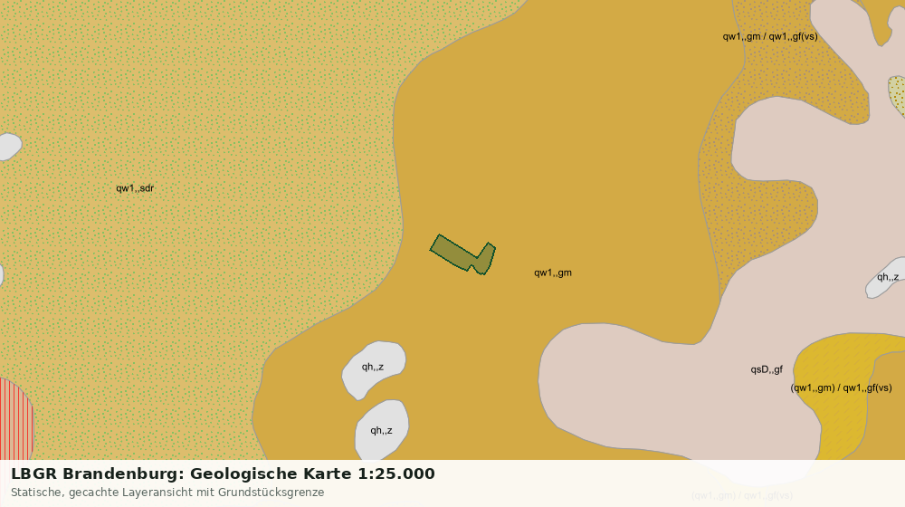 Statische Kartenansicht: LBGR Brandenburg: Geologische Karte 1:25.000