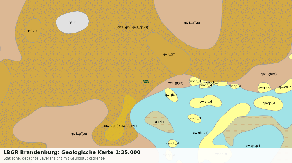 Statische Kartenansicht: LBGR Brandenburg: Geologische Karte 1:25.000