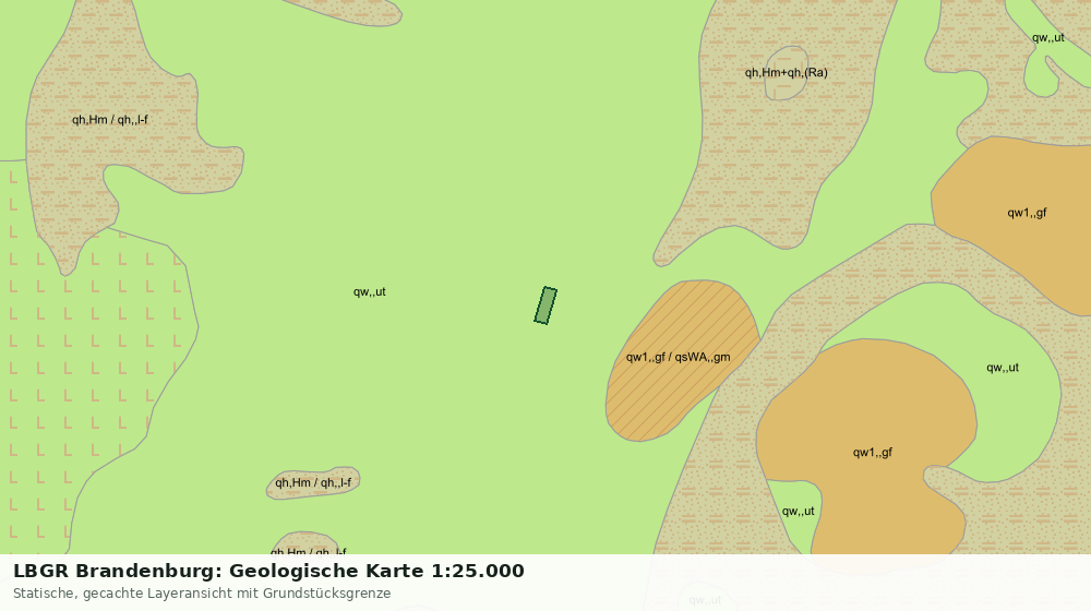 Statische Kartenansicht: LBGR Brandenburg: Geologische Karte 1:25.000