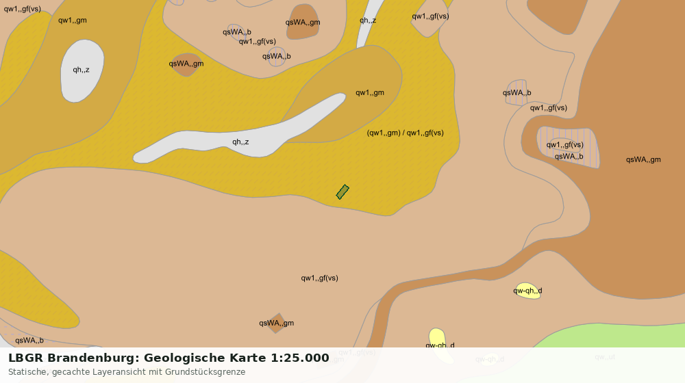 Statische Kartenansicht: LBGR Brandenburg: Geologische Karte 1:25.000