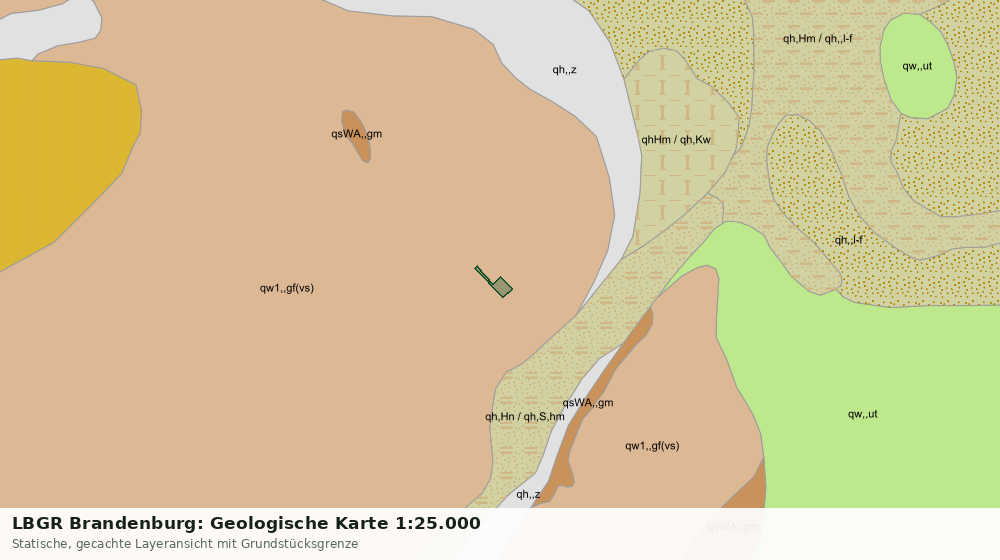 Statische Kartenansicht: LBGR Brandenburg: Geologische Karte 1:25.000