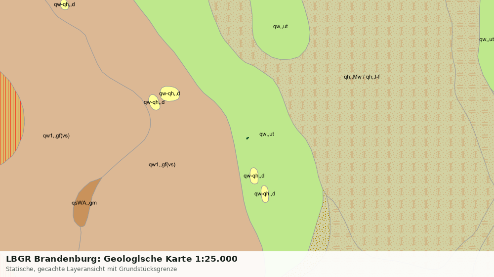 Statische Kartenansicht: LBGR Brandenburg: Geologische Karte 1:25.000