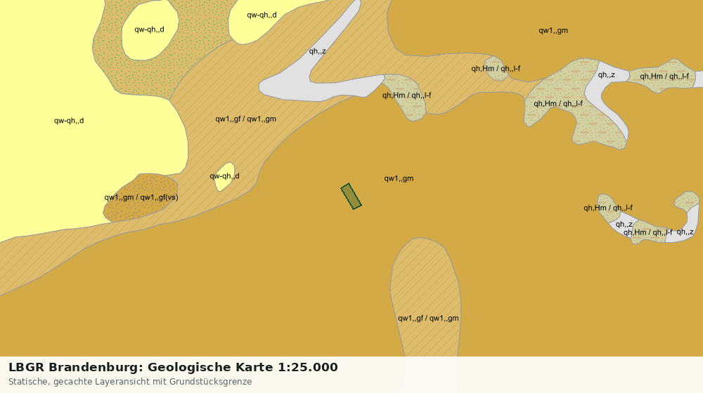 Statische Kartenansicht: LBGR Brandenburg: Geologische Karte 1:25.000