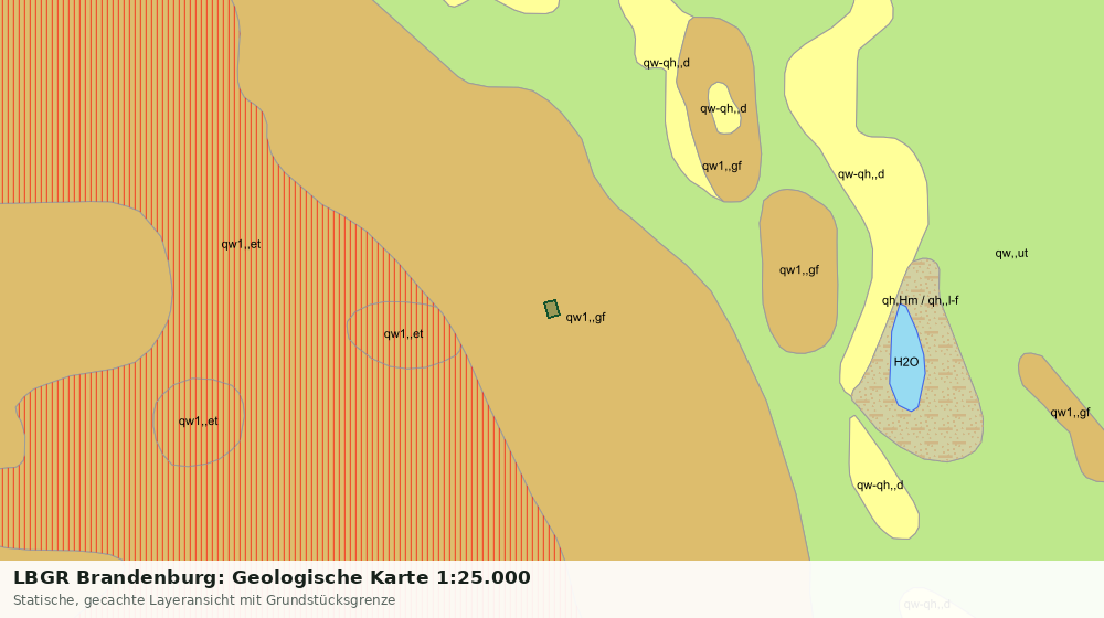 Statische Kartenansicht: LBGR Brandenburg: Geologische Karte 1:25.000