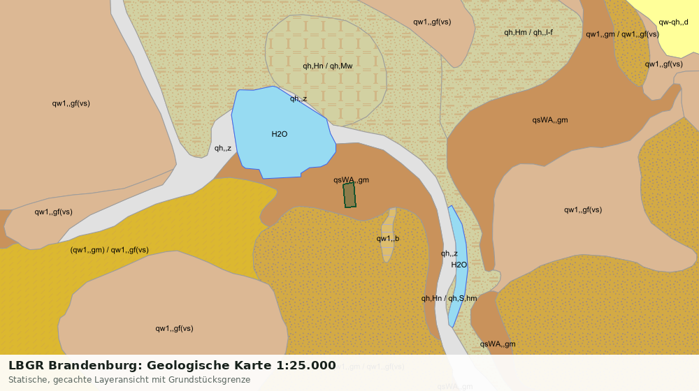 Statische Kartenansicht: LBGR Brandenburg: Geologische Karte 1:25.000