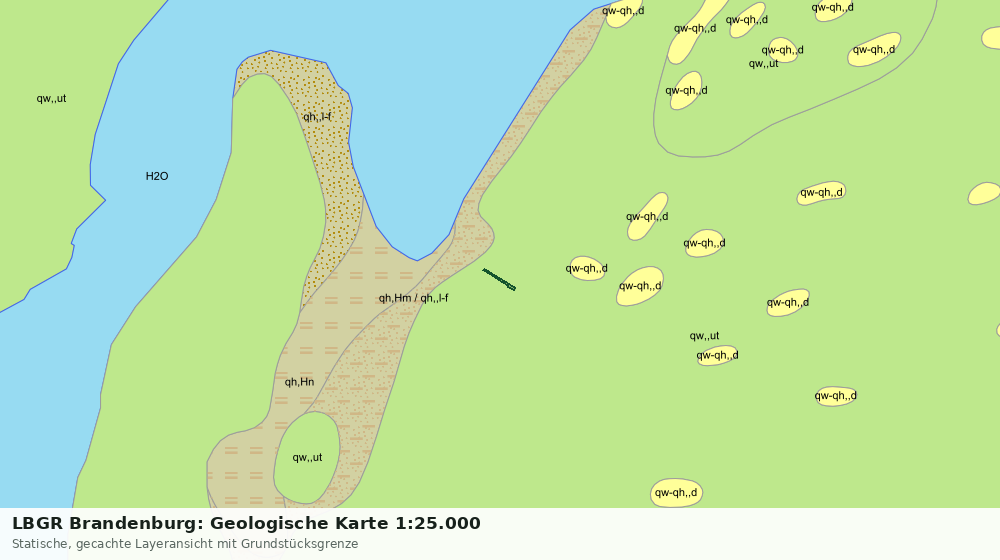 Statische Kartenansicht: LBGR Brandenburg: Geologische Karte 1:25.000