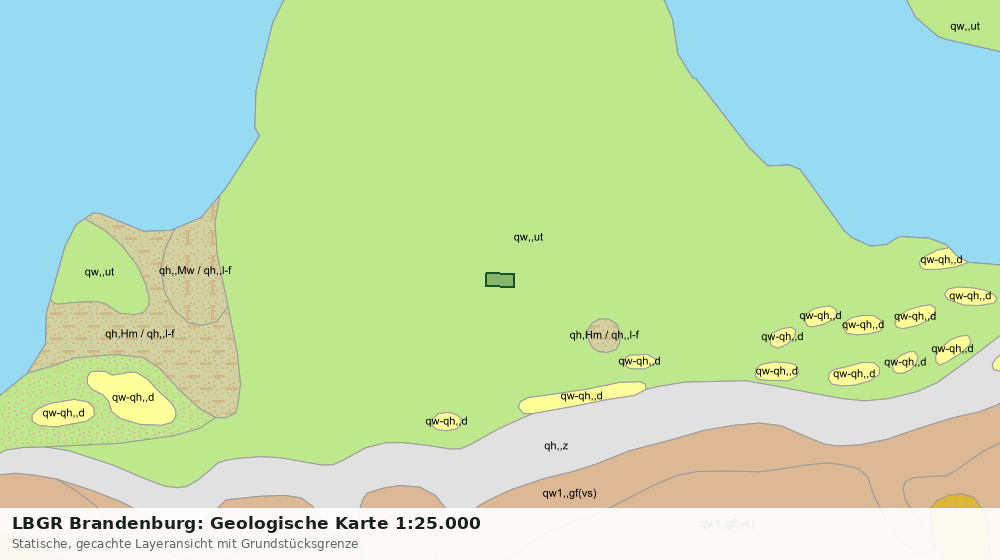 Statische Kartenansicht: LBGR Brandenburg: Geologische Karte 1:25.000