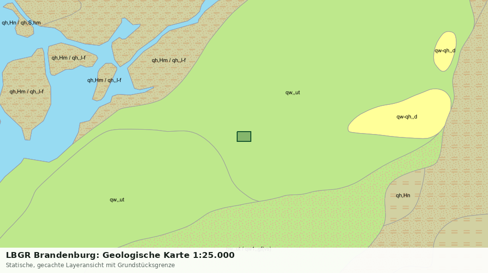Statische Kartenansicht: LBGR Brandenburg: Geologische Karte 1:25.000