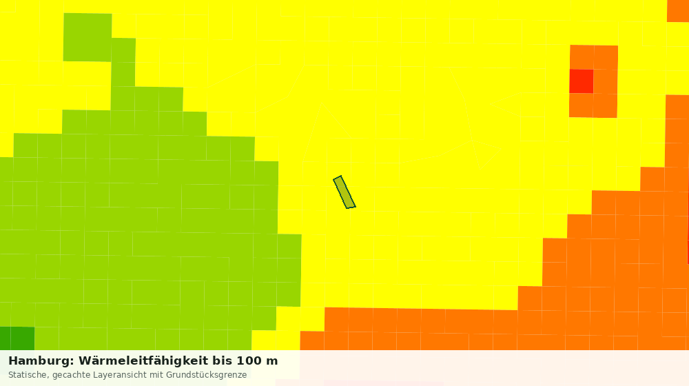 Statische Kartenansicht: Hamburg: Wärmeleitfähigkeit bis 100 m